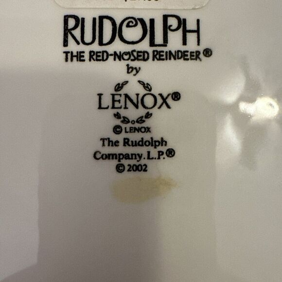 LENOX Rudolph The Red Nosed Reindeer Embossed Cookies For Santa Plate - Picture 3 of 4